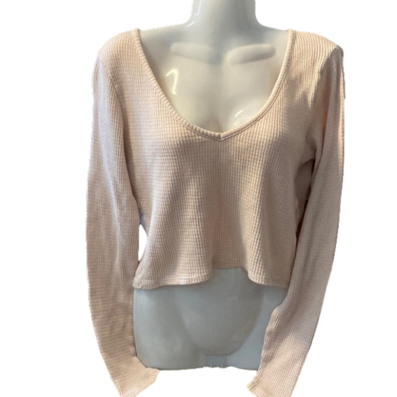 Forever 21 Soft Pink Top  Long Sleeves (Small) - Picture 1 of 7